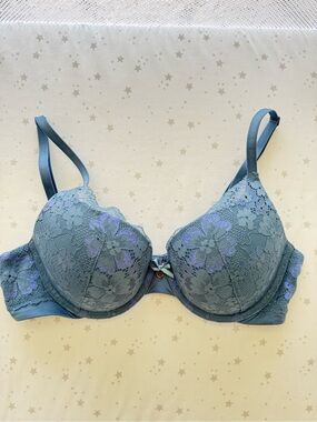 Victorias Secret - Body Push Up Bra - Dusty Blue - 36C